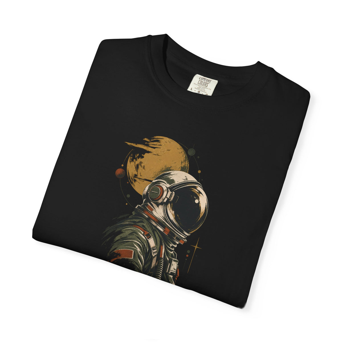 Astronaut Helmet Art Tee — Vintage Space Explorer T-Shirt