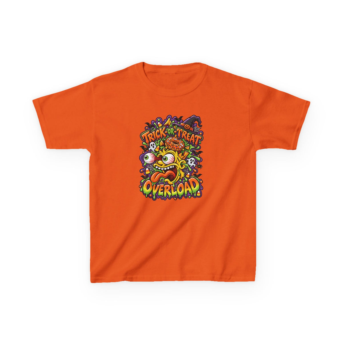Kids T-Shirt — 'Trick or Treat Overload' Halloween Monster Tee