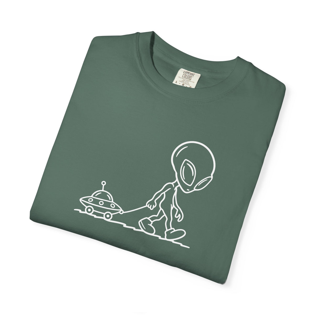 Alien Sketch T-Shirt — Minimal UFO Graphic Tee