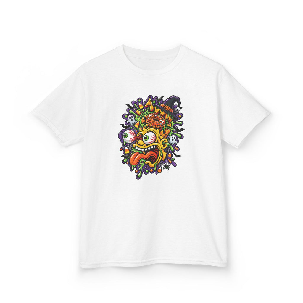 Kids T-Shirt — Colorful Cartoon Monster Face Graphic