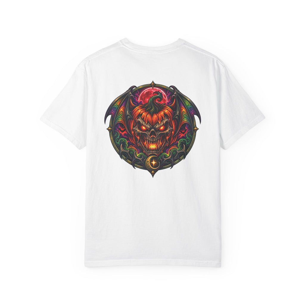 Demonic Bat Key T-Shirt — Gothic Skull Back Graphic Tee