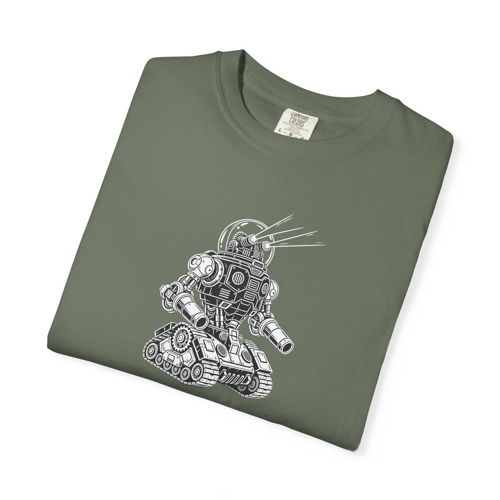 Robot Tank Illustration T-Shirt — Vintage Mech Graphic Tee