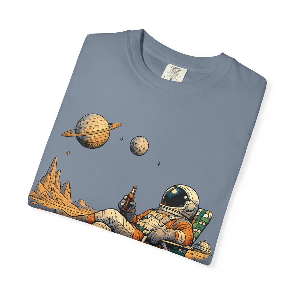 Astronaut Relaxing Tee — Space Lounge Graphic T-Shirt