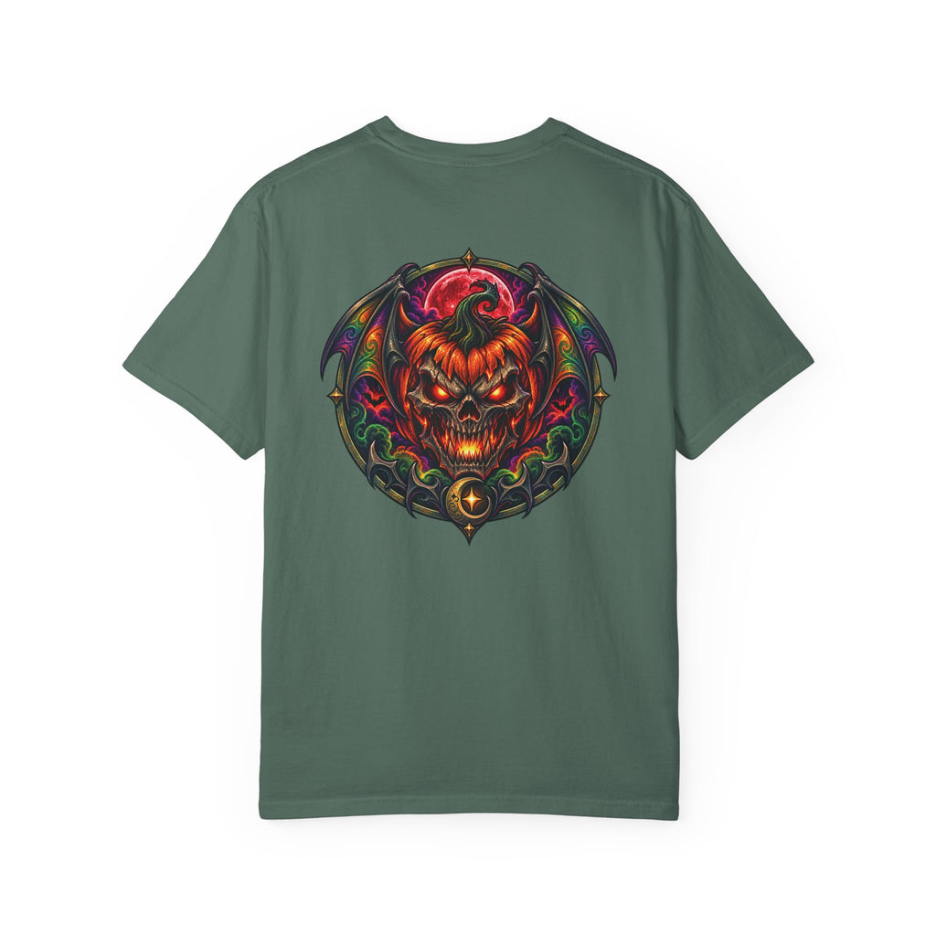 Demonic Bat Key T-Shirt — Gothic Skull Back Graphic Tee