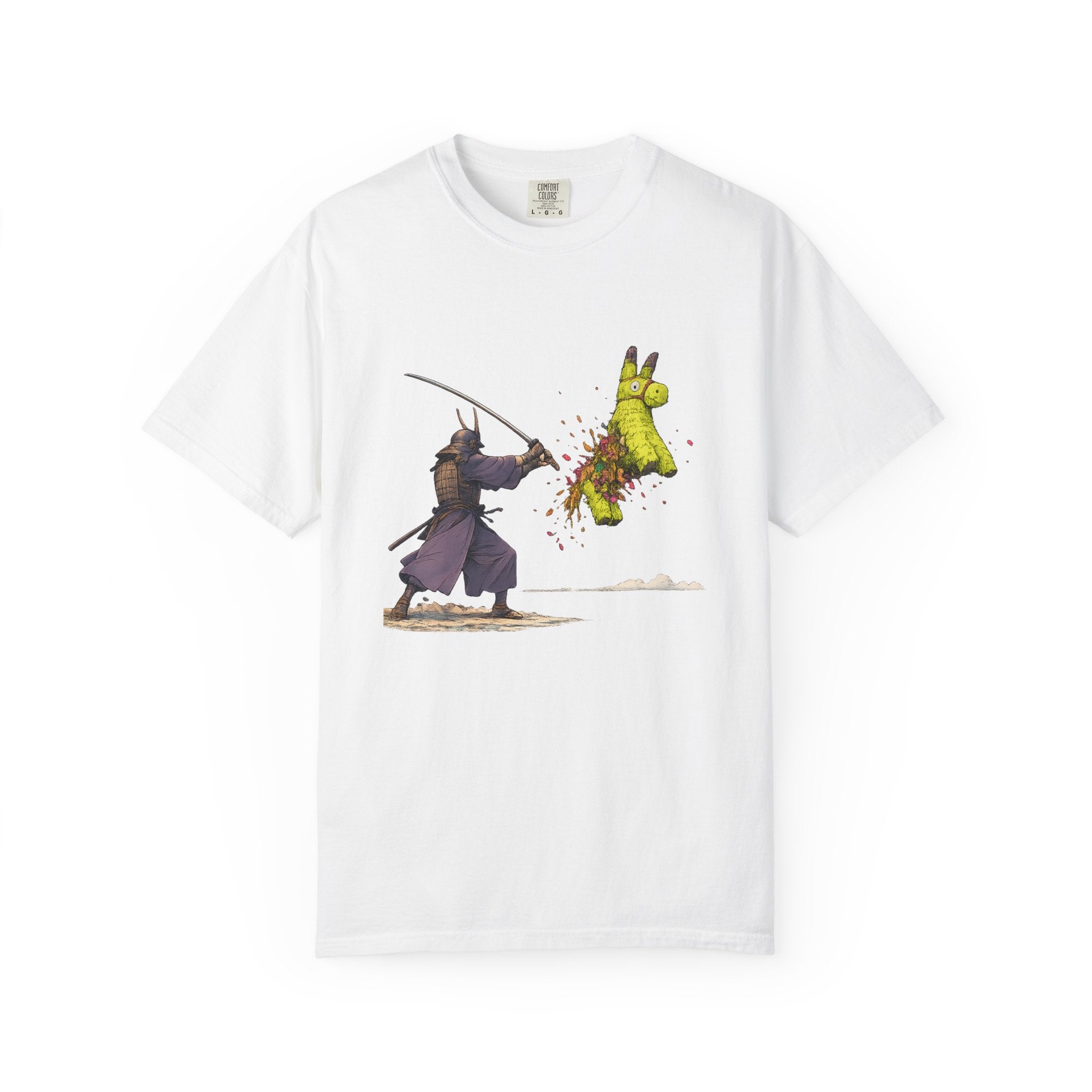 Samurai Piñata T-Shirt — Funny Sword Striking Piñata Tee