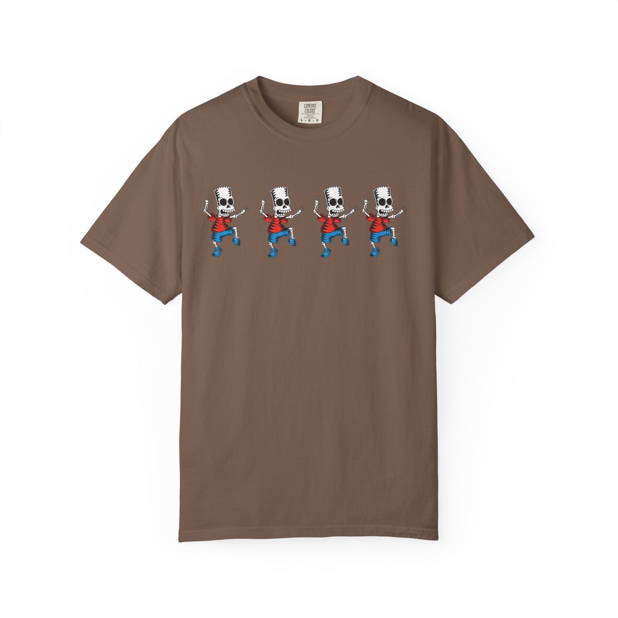 Dancing Cartoon Robot T‑Shirt — Retro Robot Row of Four Graphic Tee