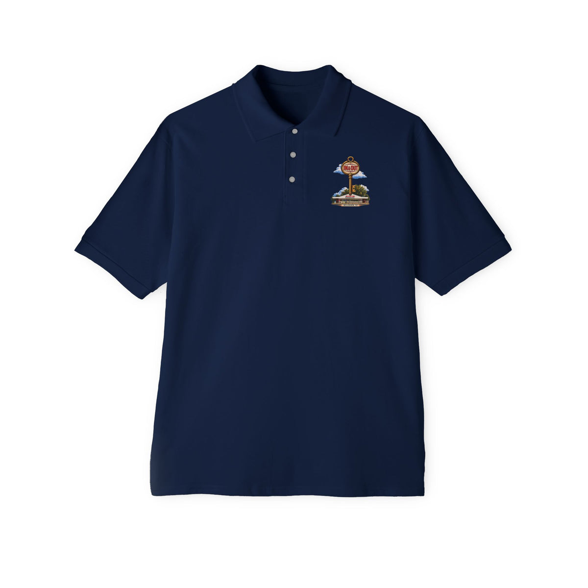 Men's Polo with Golf Sign Embroidery — Casual Golf Course Shirt