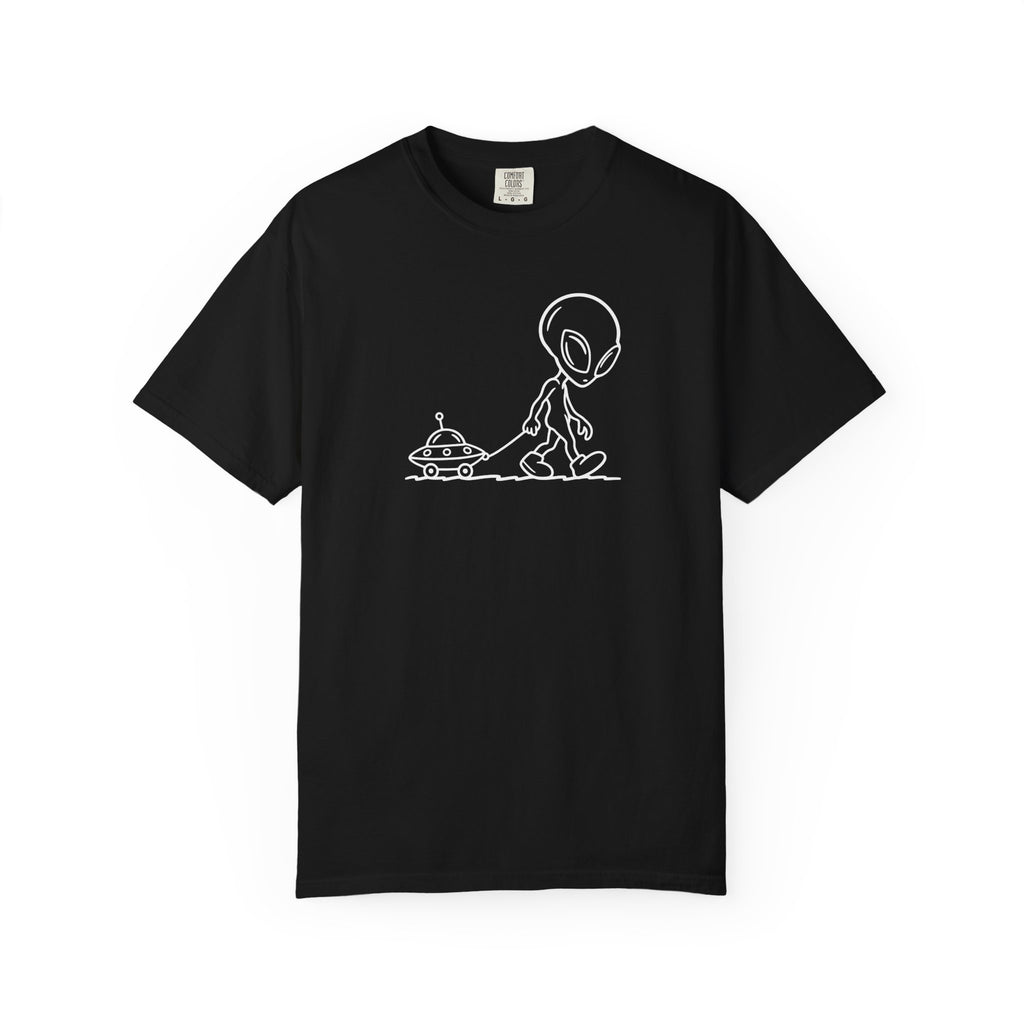 Alien Sketch T-Shirt — Minimal UFO Graphic Tee