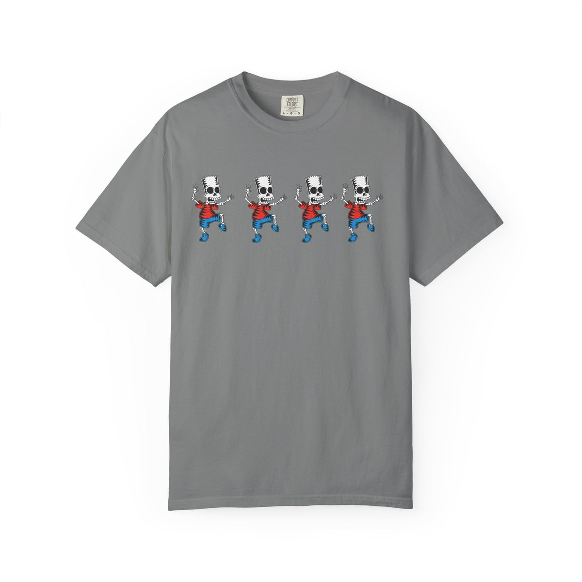 Dancing Cartoon Robot T‑Shirt — Retro Robot Row of Four Graphic Tee