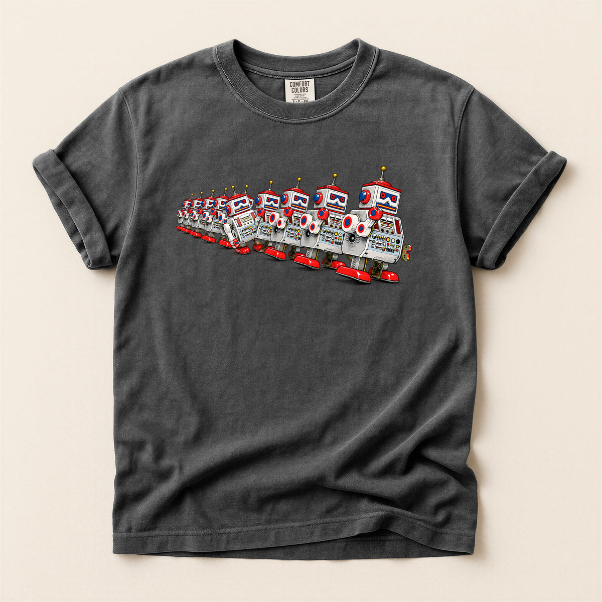Retro Robot Lineup T-Shirt