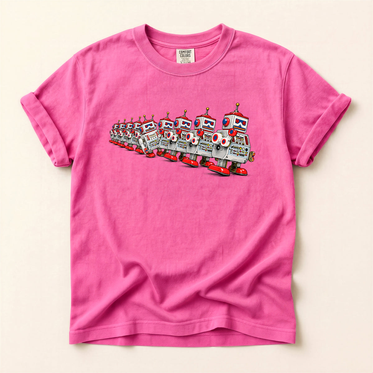 Retro Robot Lineup T-Shirt