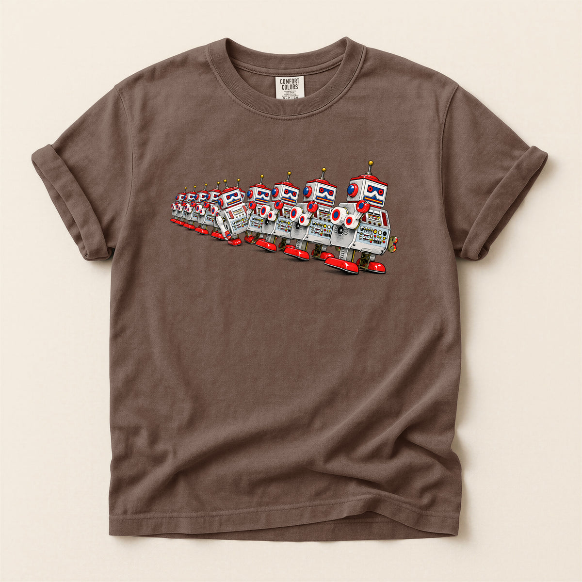 Retro Robot Lineup T-Shirt