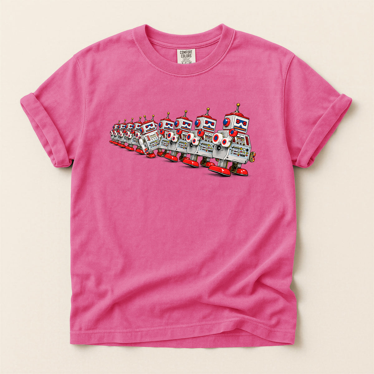 Retro Robot Lineup T-Shirt