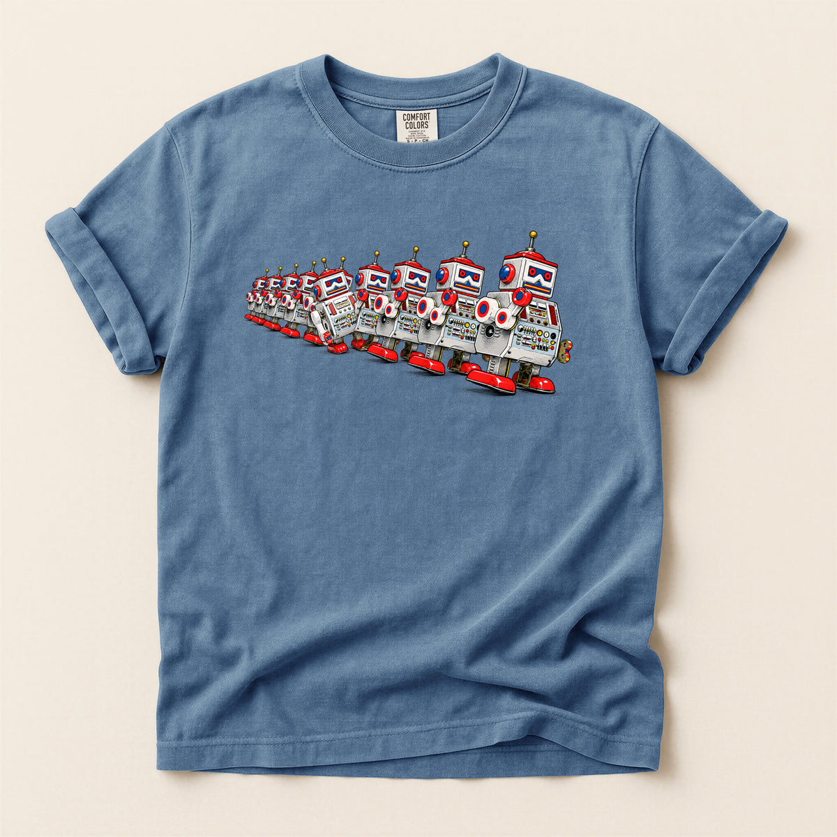 Retro Robot Lineup T-Shirt