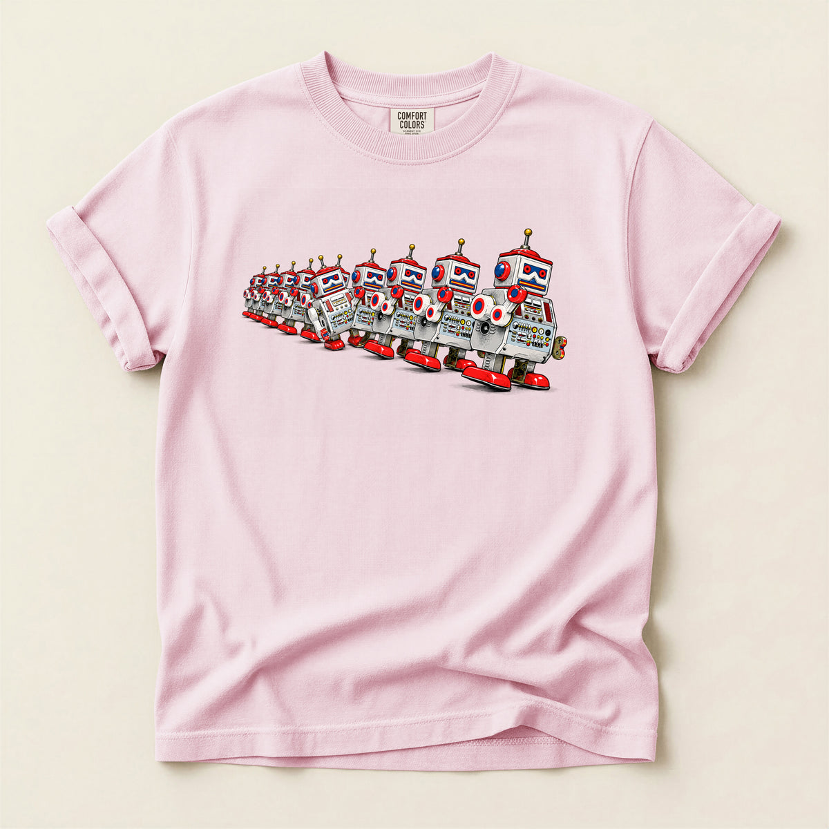 Retro Robot Lineup T-Shirt