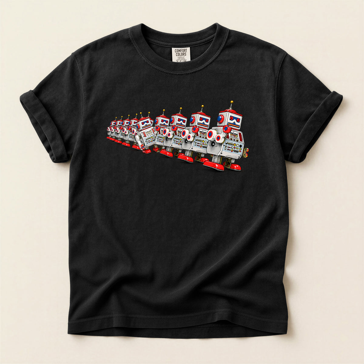 Retro Robot Lineup T-Shirt