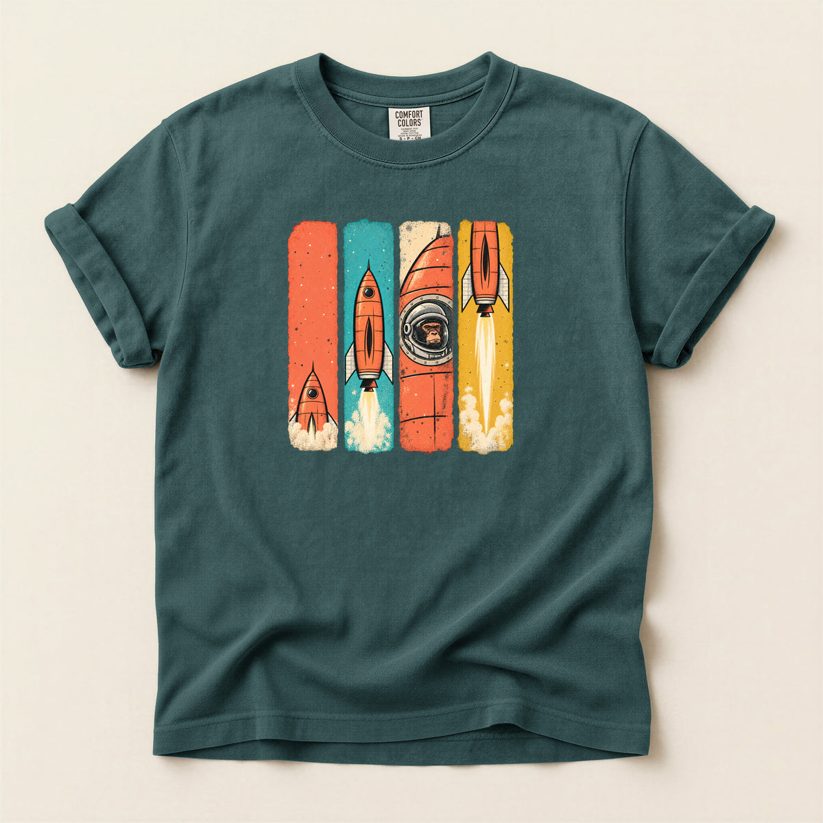 Space Monkey Rocket Tee