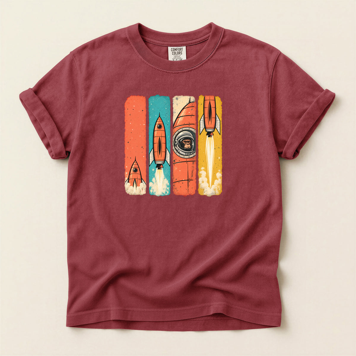 Space Monkey Rocket Tee
