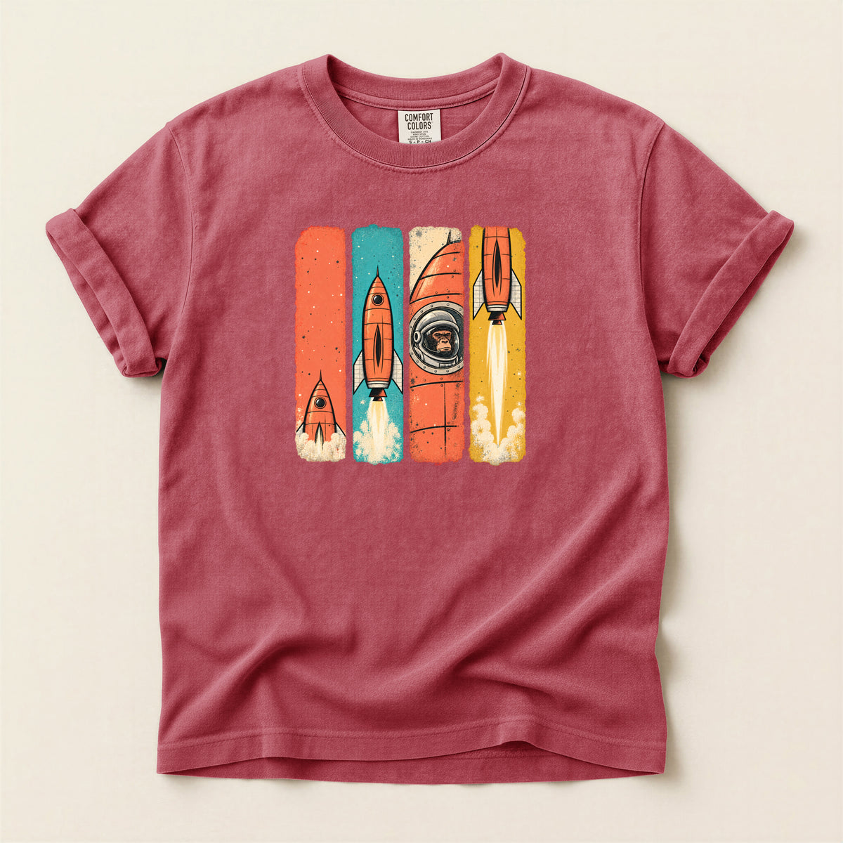 Space Monkey Rocket Tee
