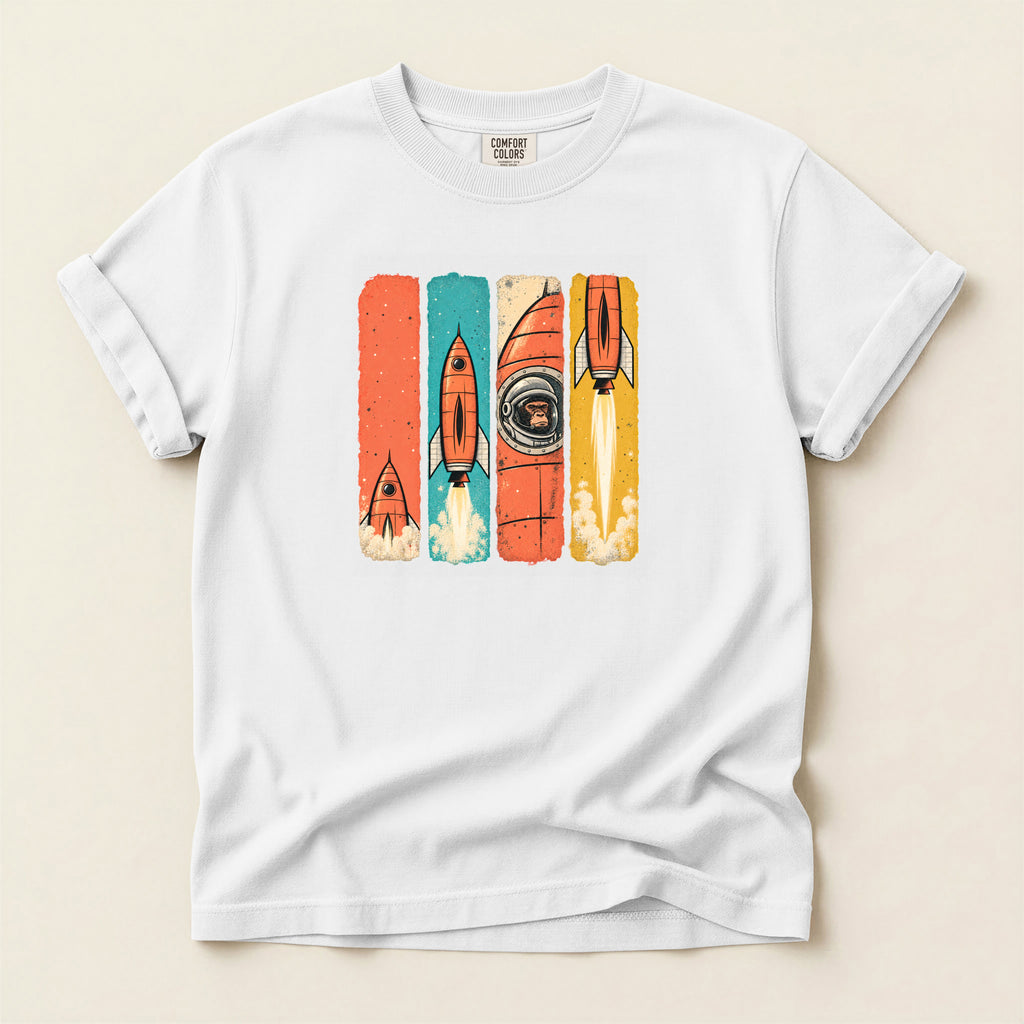 Space Monkey Rocket Tee
