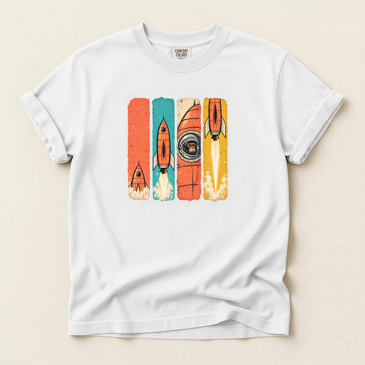 Space Monkey Rocket Tee