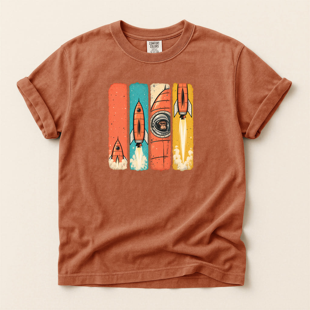 Space Monkey Rocket Tee