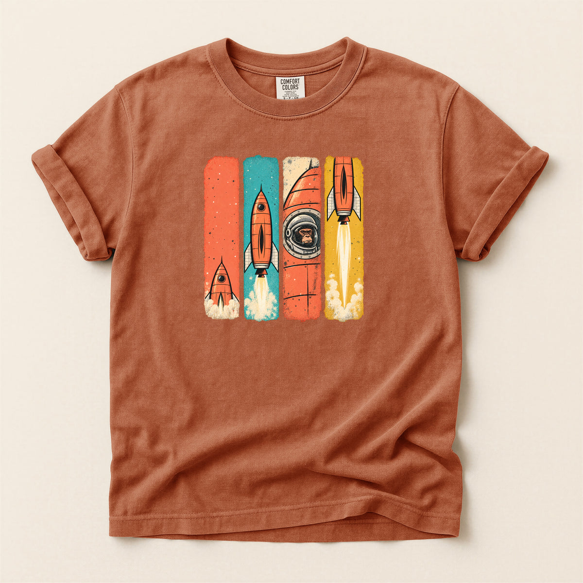 Space Monkey Rocket Ride Graphic Tee