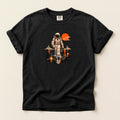 Astronaut Lake Scene T-Shirt — Retro Space Explorer Graphic Tee