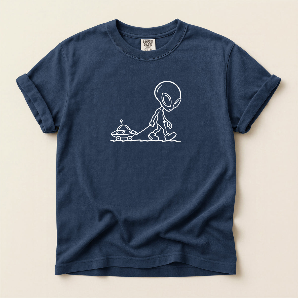 Alien Sketch T-Shirt — Minimal UFO Graphic Tee
