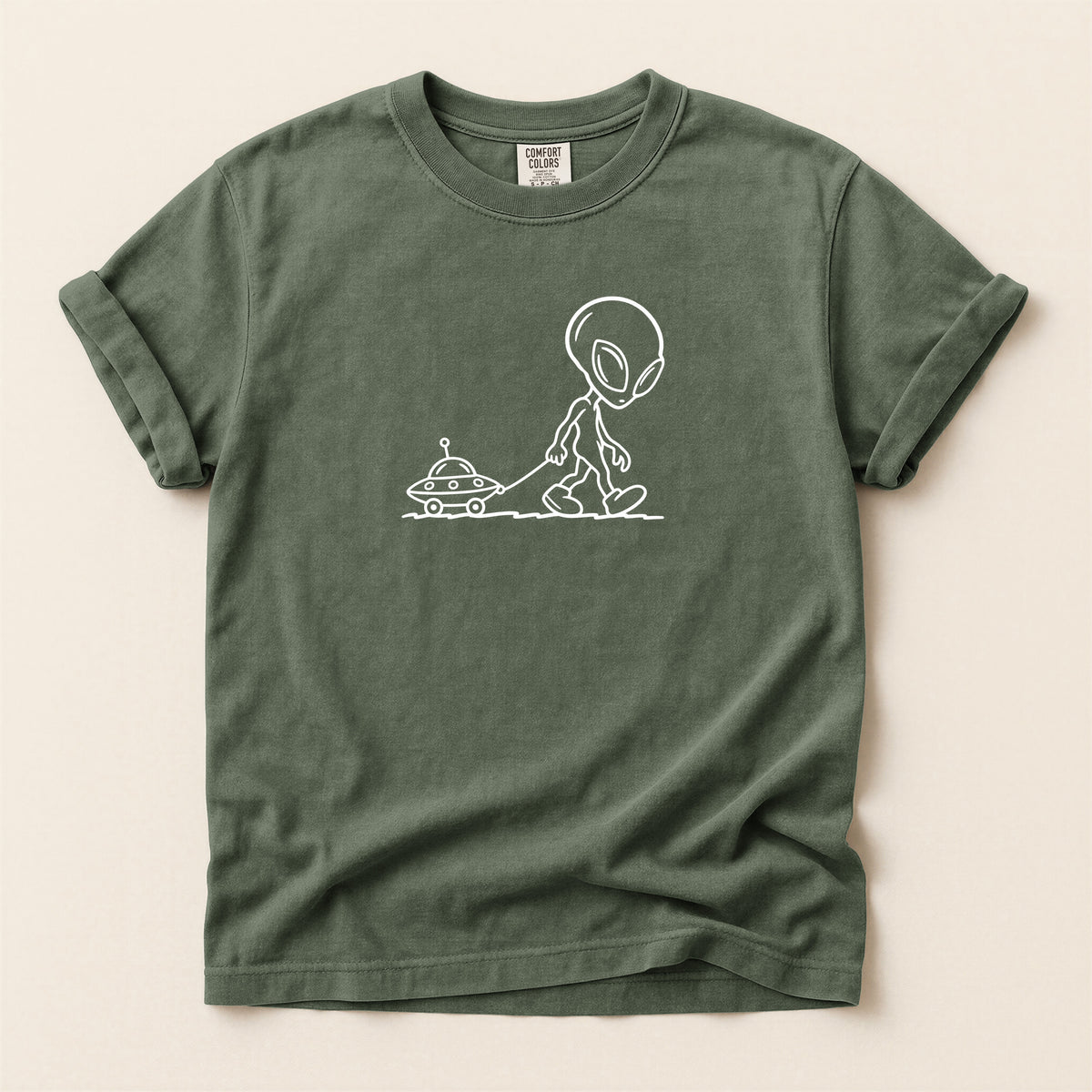 Alien Sketch T-Shirt — Minimal UFO Graphic Tee