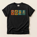 Retro Robot Row T-Shirt — Vintage Tin Toy Robots Graphic Tee