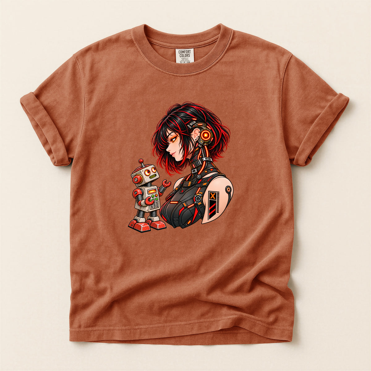 Cyborg Girl & Tin Robot Tee