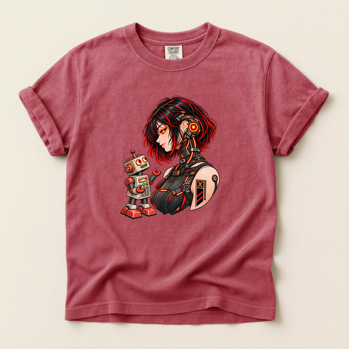 Cyborg Girl & Tin Robot Tee