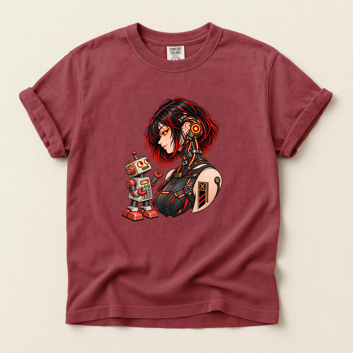 Cyborg Girl & Tin Robot Tee