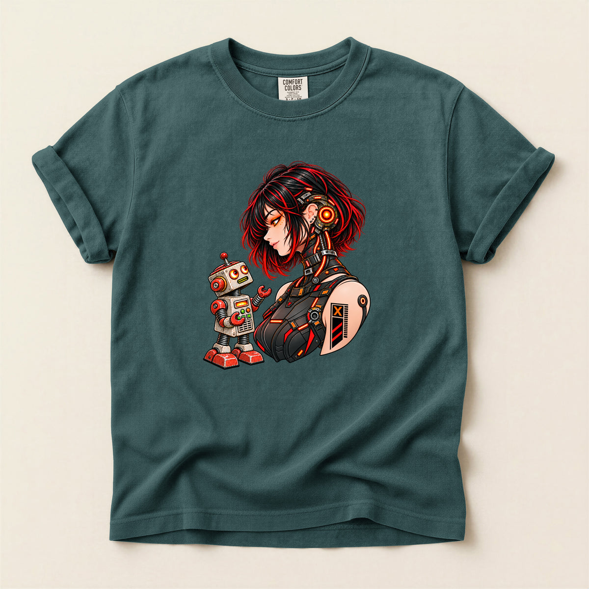 Cyborg Girl & Tin Robot Tee