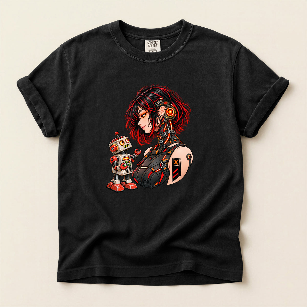 Cyborg Girl & Tin Robot Tee