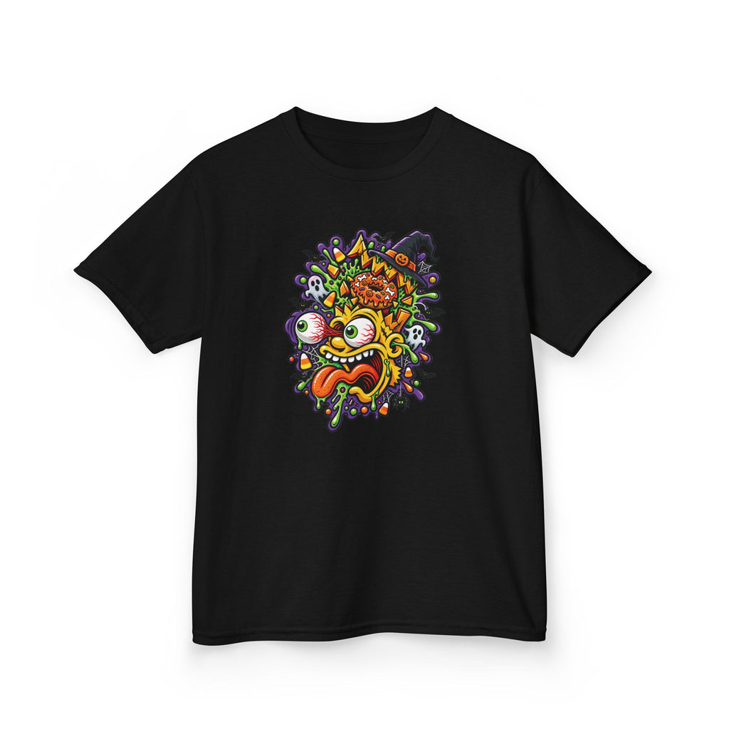 Kids T-Shirt — Colorful Cartoon Monster Face Graphic