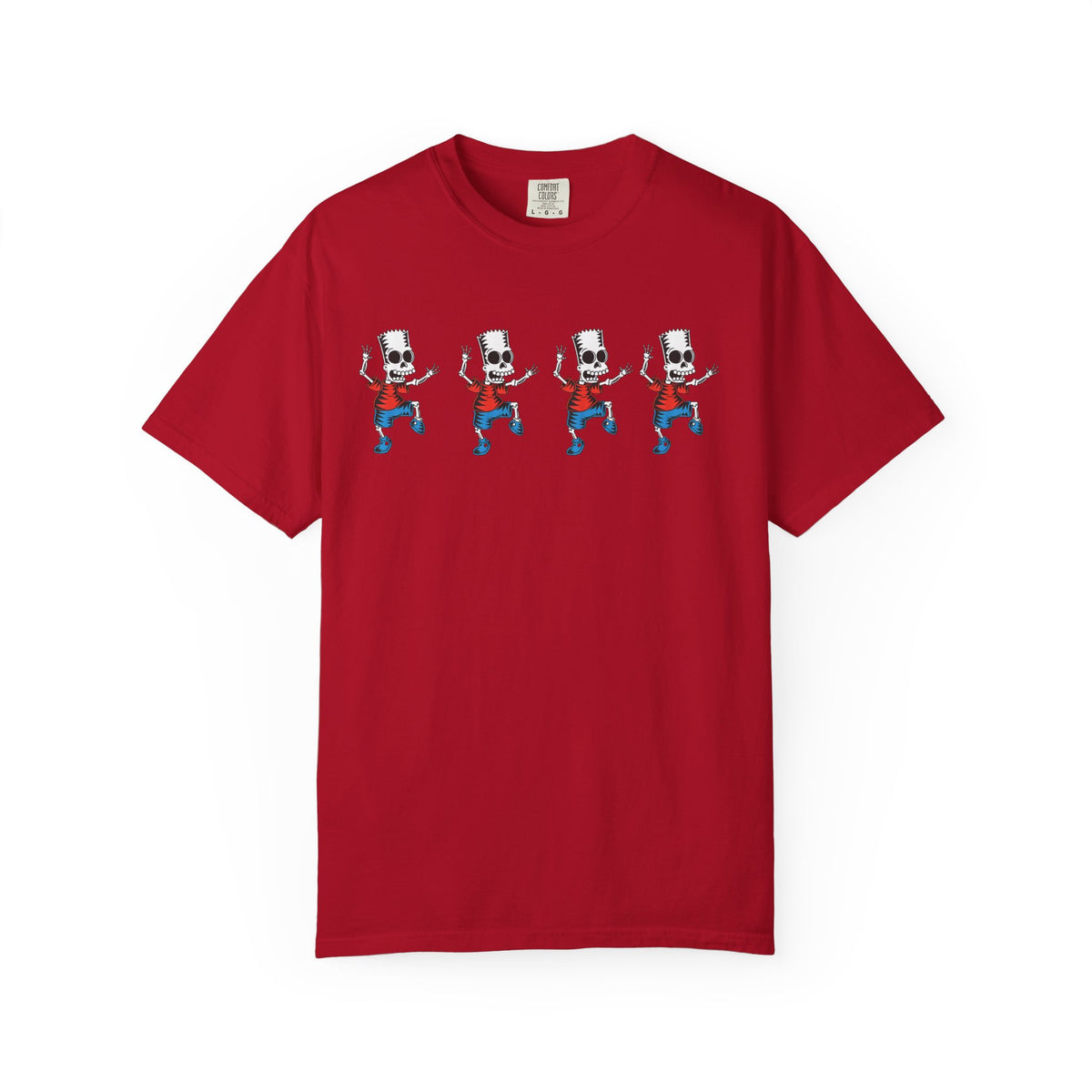 Dancing Cartoon Robot T‑Shirt — Retro Robot Row of Four Graphic Tee