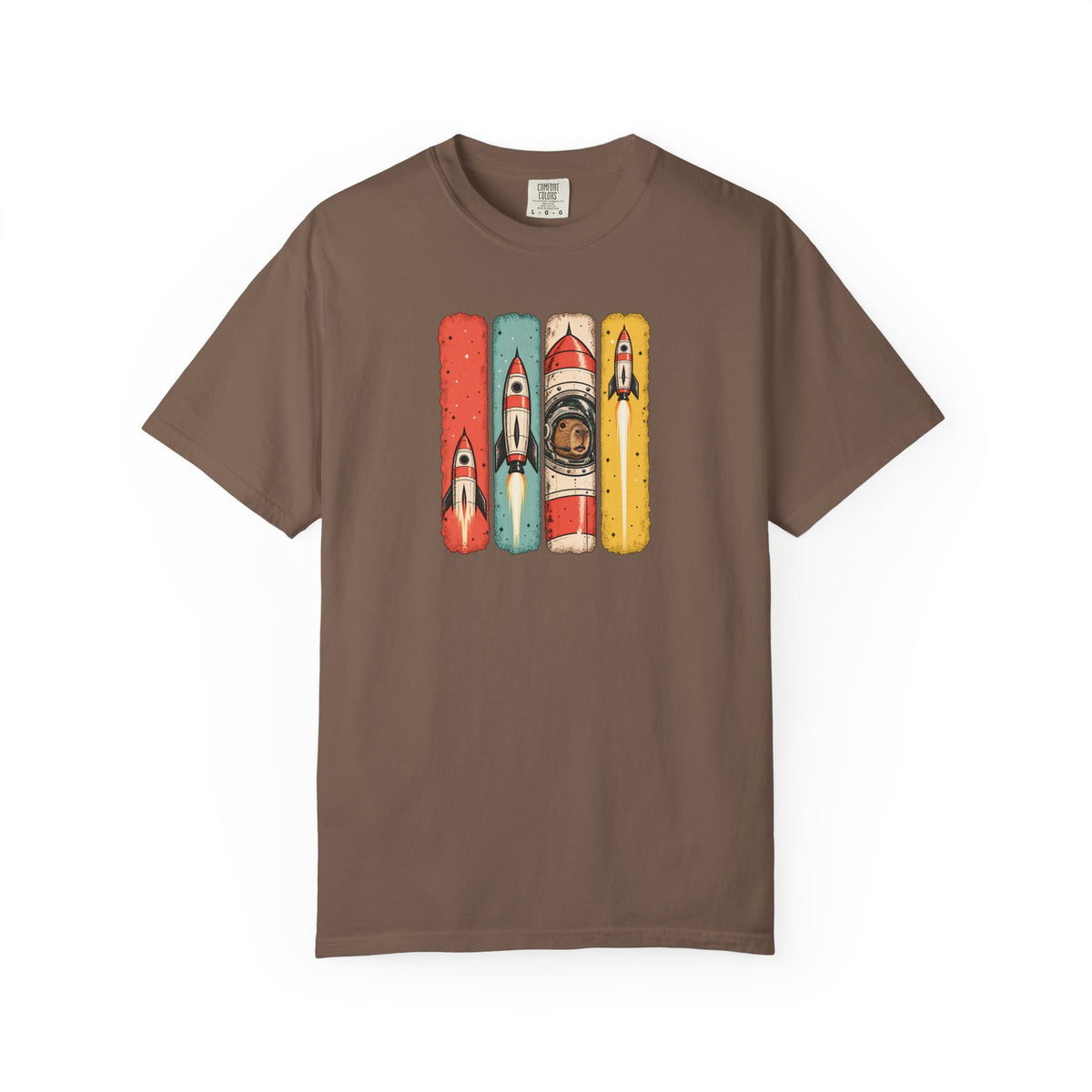 Capybara in Space Retro Graphic T-Shirt