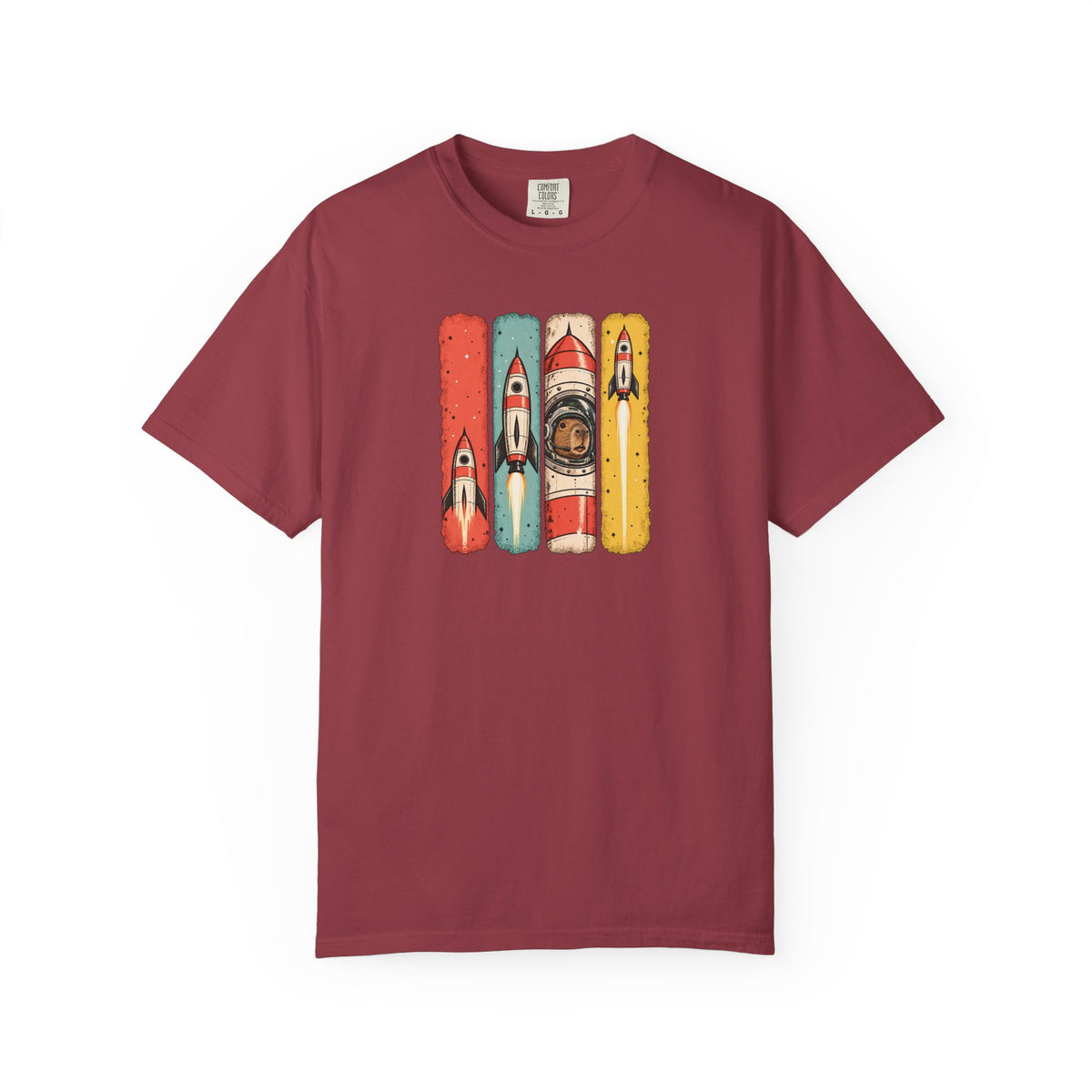 Capybara in Space Retro Graphic T-Shirt