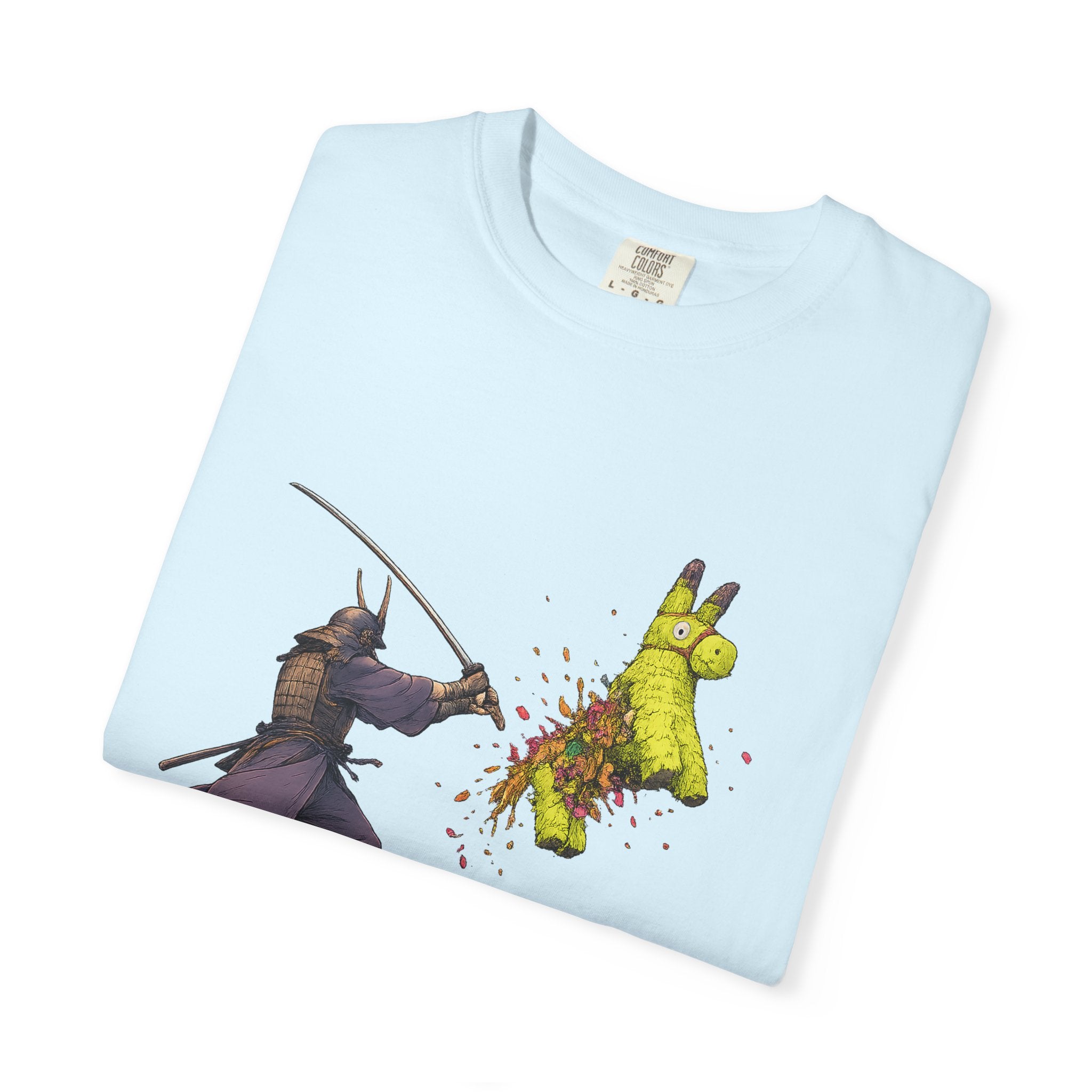 Samurai Piñata T-Shirt — Funny Sword Striking Piñata Tee