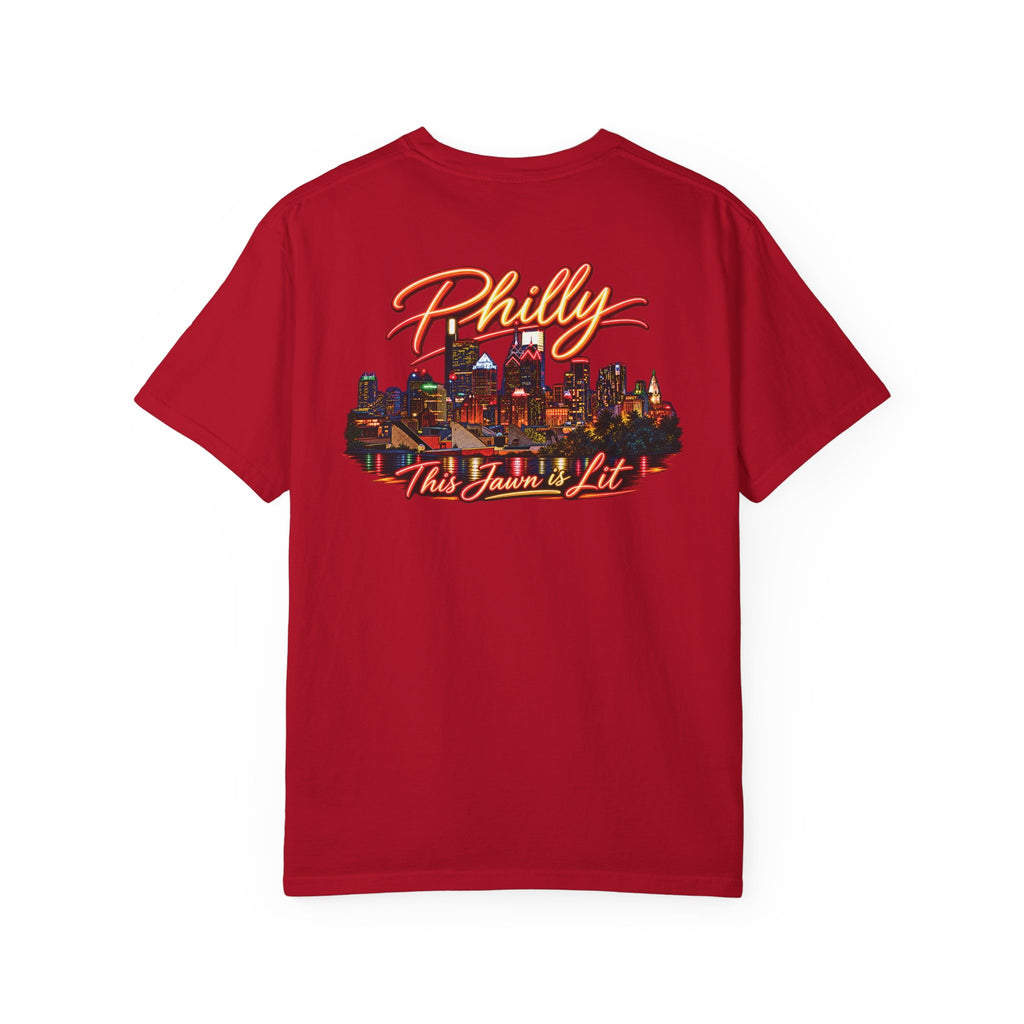 Philly Skyline T‑Shirt — 'Philly This Town's Lit' Graphic with Key Emblem