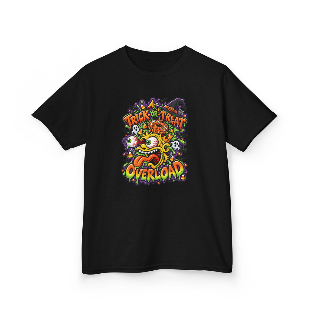 Kids T-Shirt — 'Trick or Treat Overload' Halloween Monster Tee