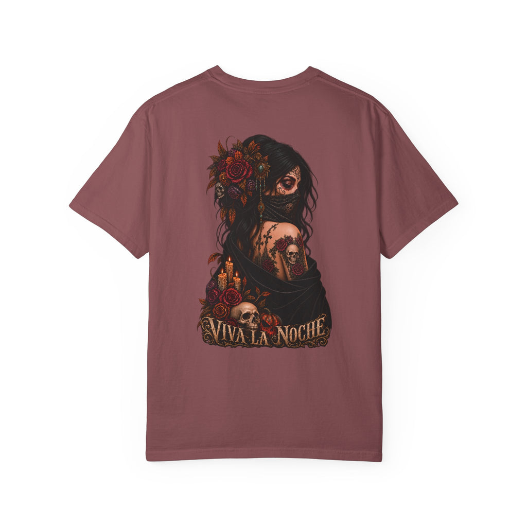 Viva La Noche Skull Rose Halloween Tee
