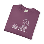 Octopus & Crab Line Art T-Shirt — Cute Minimal Marine Graphic Tee