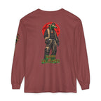 Unisex Garment-dyed Long Sleeve Halloween Biker-Wear T-Shirt