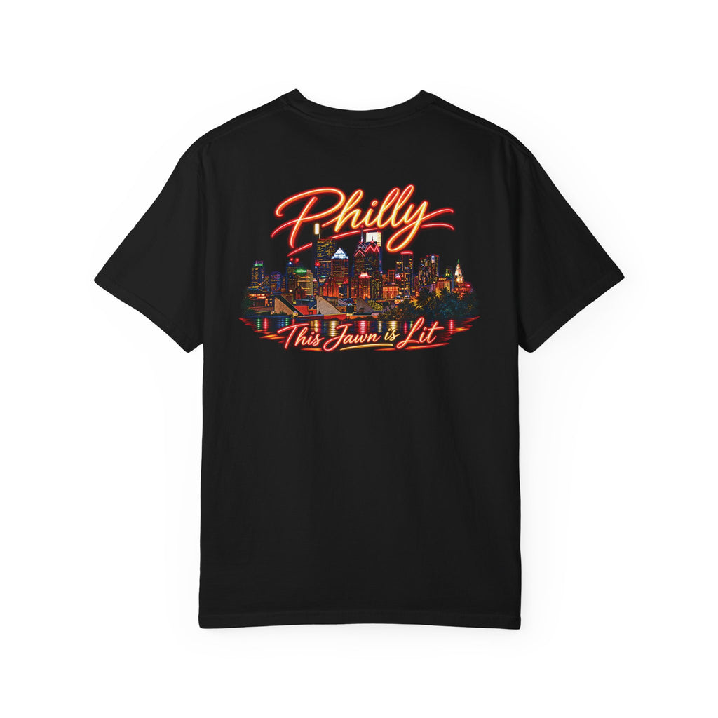 Philly Skyline T‑Shirt — 'Philly This Town's Lit' Graphic with Key Emblem