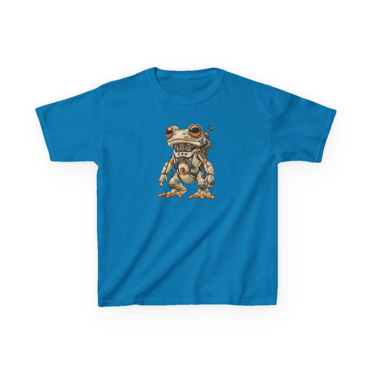 Kids T‑Shirt — Steampunk Robot Frog Illustration