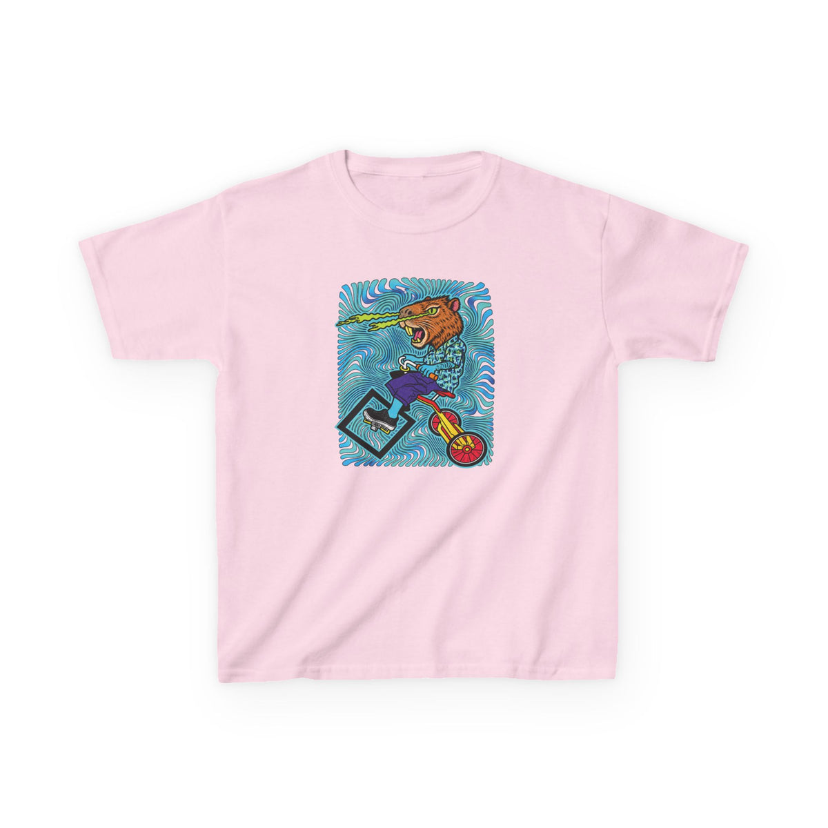 Kids Scooter Capybara T‑Shirt — Colorful Skateboard Art Tee for Active Kids