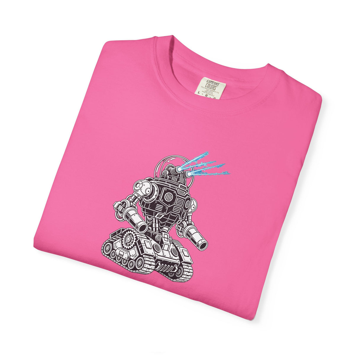 Robot Tank Graphic Tee — Retro Mech Illustration T-Shirt
